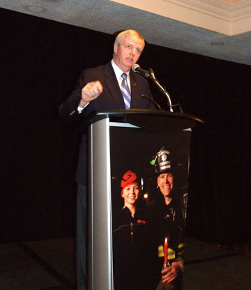 General Rick Hillier (Retired) speaks at the inaugural Hope in the City breakfast in Saint John, N.B.