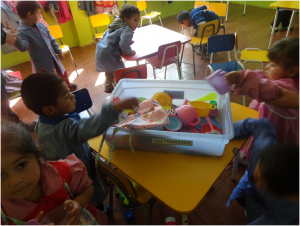 Children at the Faro de Angeles Nursery and Day Care Centre learn through play