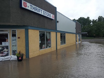 The Salvation Army thrift store in High River, the morning of the flood