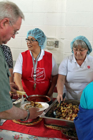 Volunteers serve supper at The Salvation Army in Swift Current