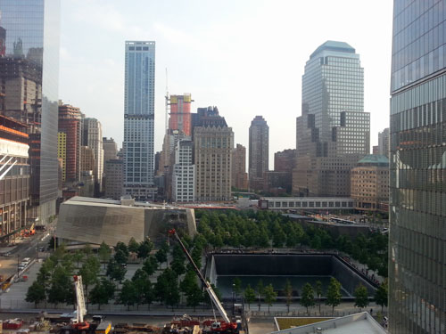 Overlooking the WTC site from Tower 7