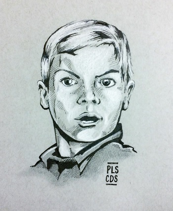“I did a two-piece series on my fathers, both of whom have passed away. This is my father, Pearce, when he was a boy."