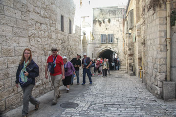 Walking in the footsteps of Christ on the Via Dolorosa