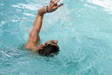 Photo of Chad Lees swimming