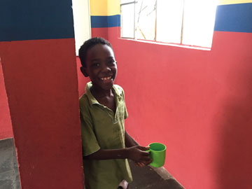 A boy who is benefiting from Salvation Army ministry in Divinéia