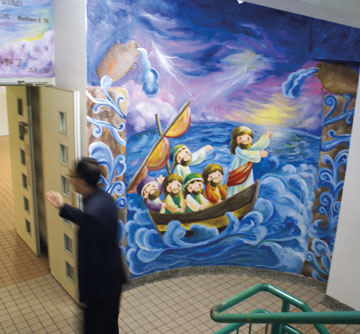 Wall mural with Bible illustration