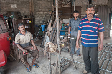 A metal worker who lost his shop in the tsunami received new tools and equipment from the Army to re-establish his livelihood. Today, his business is thriving and he is able to provide for his family, as well as employ others. 