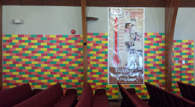 A growth chart at Conception Bay South Corps shows the final results of their Partners in Mission campaign