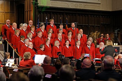 The Canadian Staff Songsters sing at Yorkminster Park Baptist Church