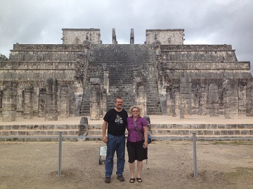 Craig and Sharon visit Mayan ruins in Chichen Itza, Mexico