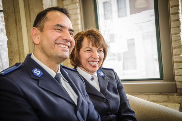 Cadets Ricaurte Velasquez and Vilma Ramos