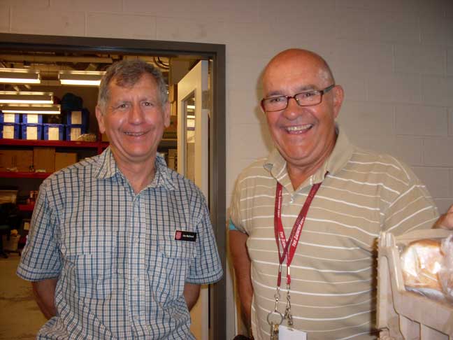 Ron Goyer (right) with his supervisor, Alex MacDonald