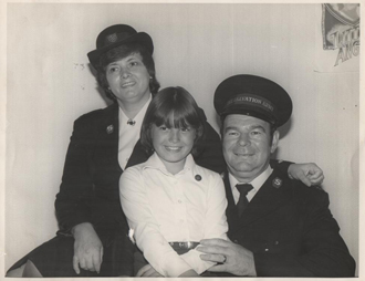“My mother's choice—and my father's support—inspires me every day,” says Captain Tammy Sabourin, here as a youngster with her mother and father, Nellie and Doug Butt