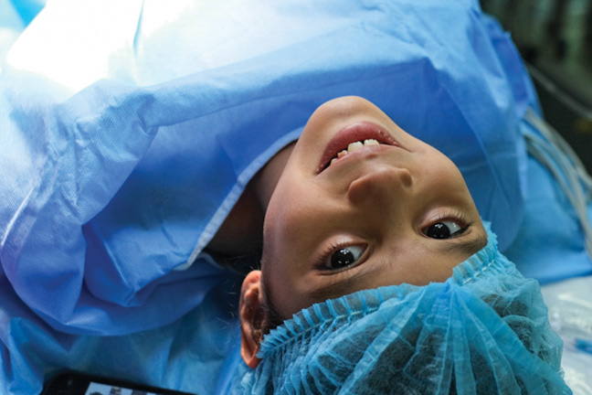 Saja, 11, before her life-saving heart surgery