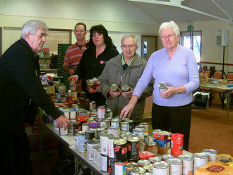 The Salvation Army corps in Addlestone, near Staines in Surrey, has been turned into a depot for food, toiletries and cleaning equipment. A team of volunteers has been sorting through donations and delivering them to agencies and emergency services for distribution to people affected by the floods in the area