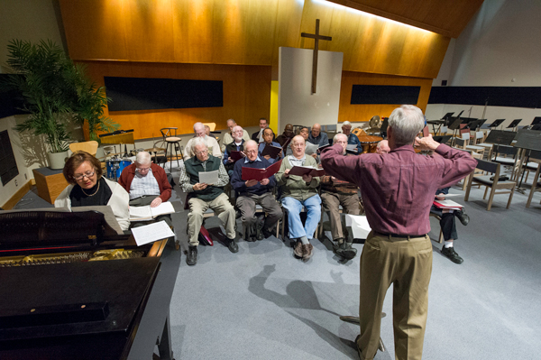 The Singing Pilgrims practise