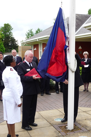 Unfurling the flag