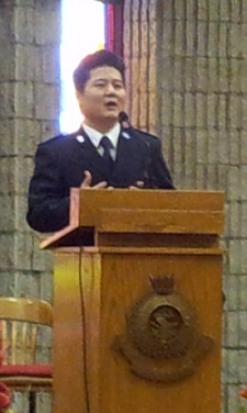Cadet Dae-Gun Kim preaches at Agincourt Community Church