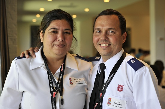 Candidates Yamillet Corea and Luis Fernando Gamero 