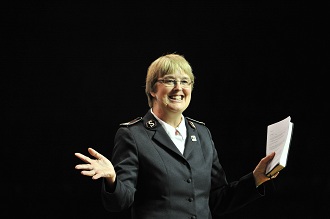 Commissioner Silvia Cox encrouages Salvationists to bear witness to God's goodness