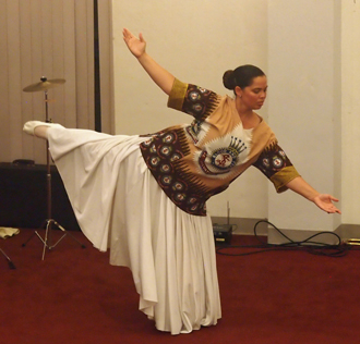 Vanessa Gaiton performs a liturgical dance