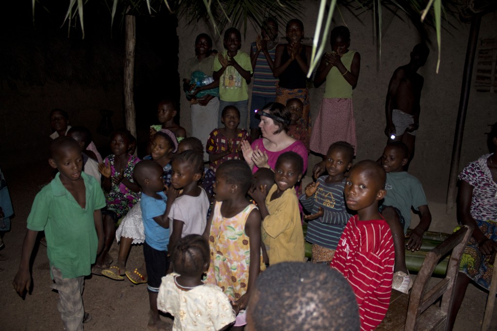 A sing along with children in Ngieya Fillie, Sierra Leone. “I asked one of the kids standing near me if they knew a song we could sing,” says Cpt Matondo. “Before I knew it, they started to sing and all of these other children came running over, singing, clapping and dancing. I was blessed to be right in the middle of it all.” 