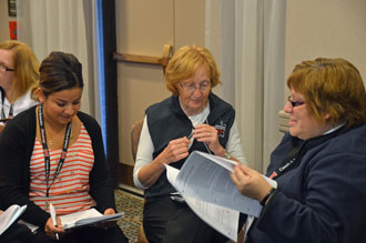 Small-group discussions played a significant role during the conference