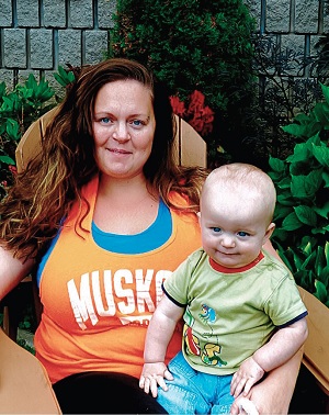 Sonja Grabowski enjoys the moms and tots camp at Jackson's Point with her son, Jack