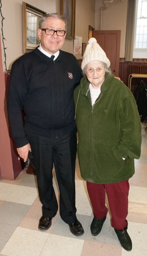 Major Hedley Bungay welcomes clients such as Marie to the centre