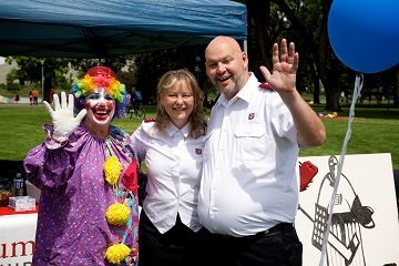 Captains Lisa and Paul Trickett enjoy a day of fun at Saturday's Christian Mission Fest