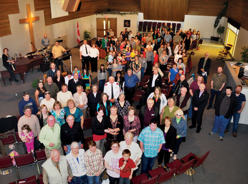 Ocean Crest Community Church gathers for worship.