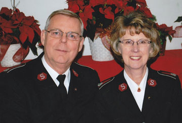 Dirk and Susan at East Toronto Corps, Christmas 2012