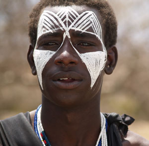 Photo of young Maasai warrior