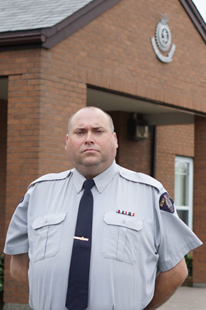 Corey Pardy volunteers as an auxiliary constable with the RCMP, patrolling neighbourhoods and teaching a drug abuse resistance education (DARE) program in schools.