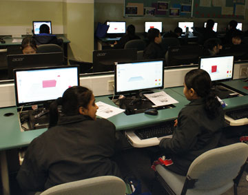 Photo of school computer lab