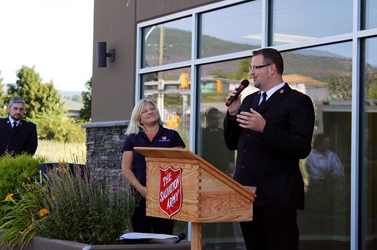 Lieutenant Darryl Burry welcomes visitors to the new Community Life Centre