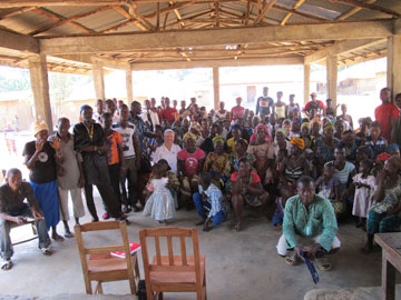 Photo of Lt-Col Rice with a group 