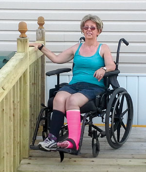 Photo of Marlene Russell in wheelchair