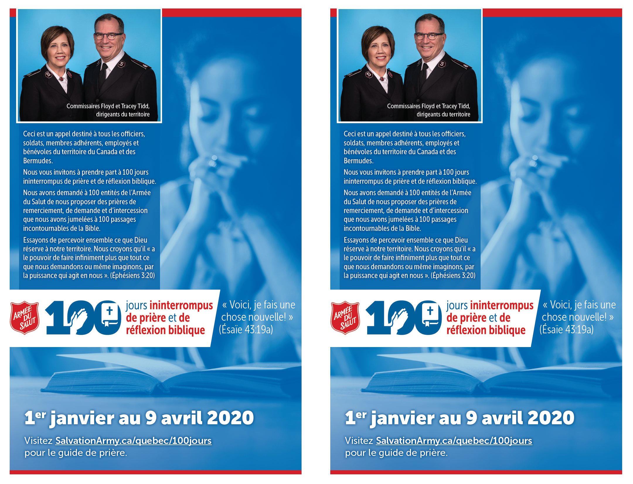 100 Days Bulletin Insert FRENCH