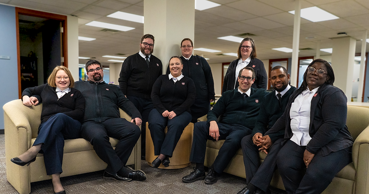 Casual group shot of cadets.