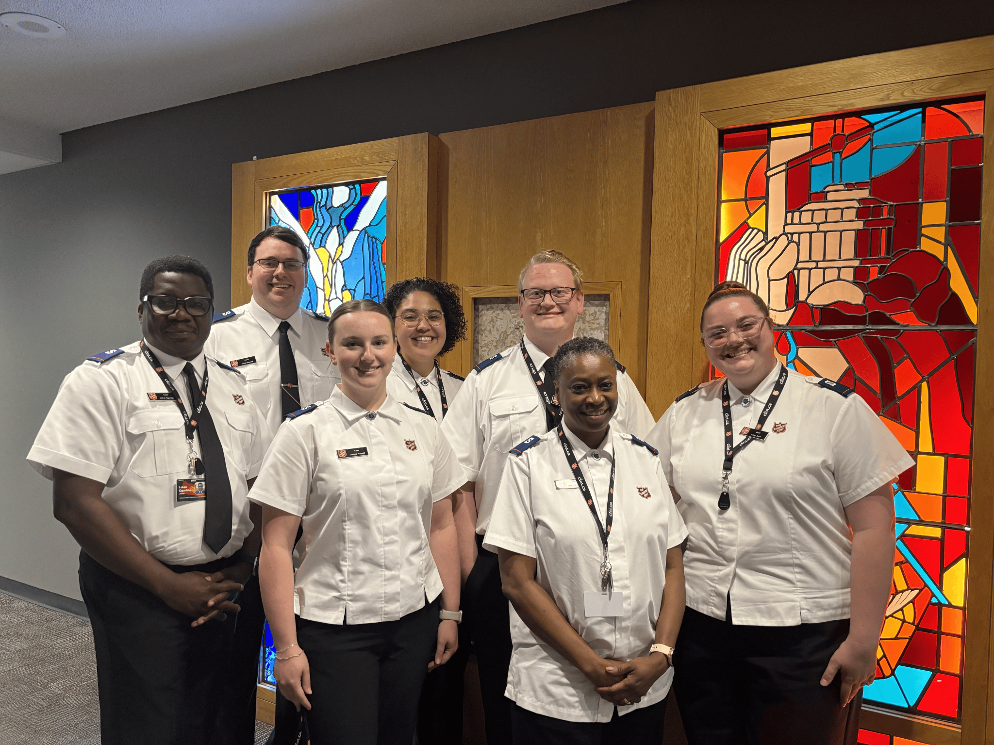 Casual group shot of cadets.