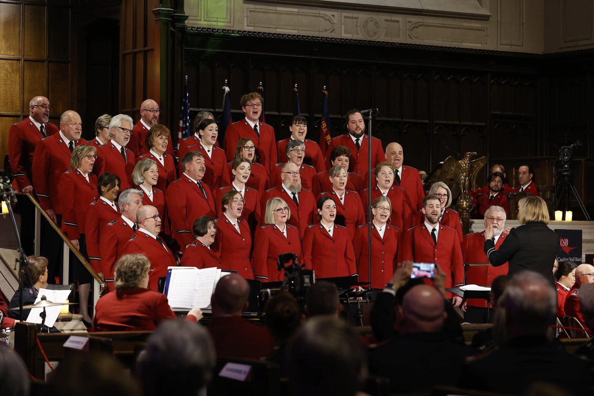 Canadian Staff Songsters singing at Yorkminster Park Baptist Church for the Choral Convocation in 2024