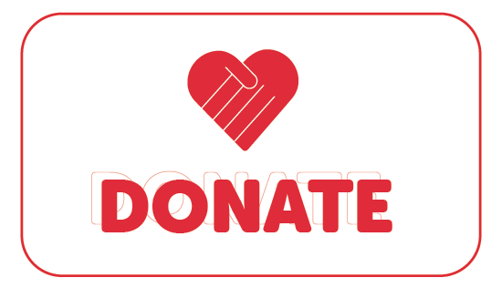 A button graphic of a pair of hands clasped together in a heart shape and the word "Donate".