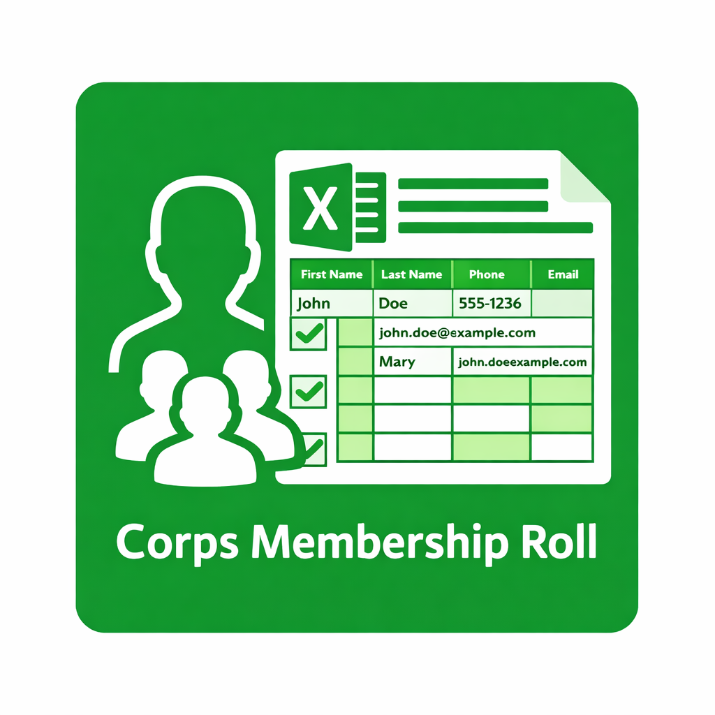 Corps Membership Roll Template