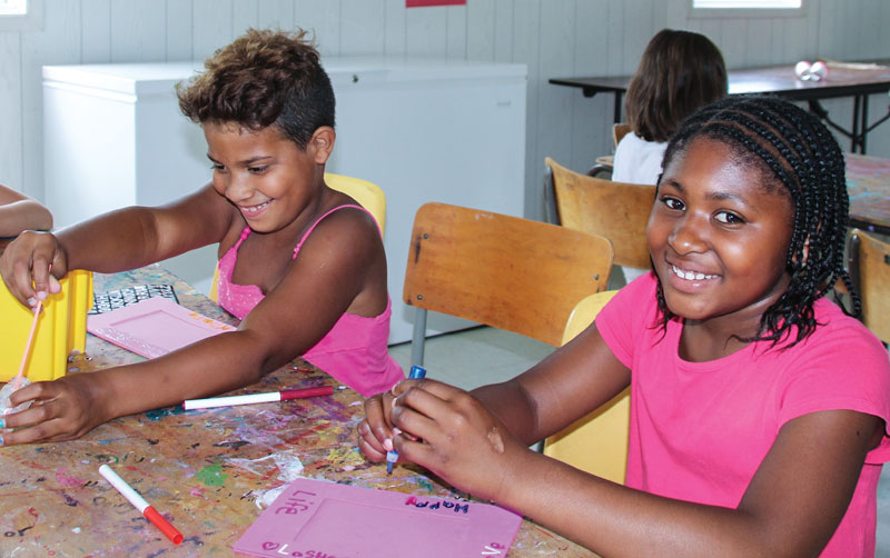 Campers participate in a wide range of activities, including arts and crafts