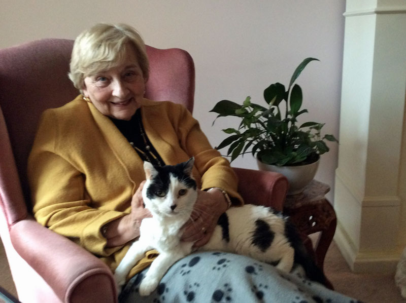 A special bond exists between Mildred Jarvis and Squibby