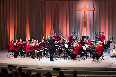 The Canadian Staff Band blesses the congregation with a musical selection