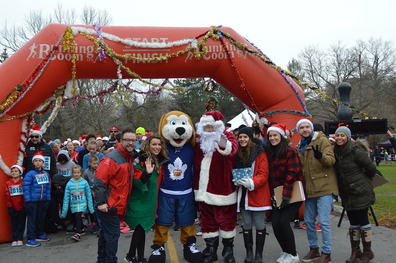 Festive runners are ready to hit the road at Sunnybrook Park in Toronto