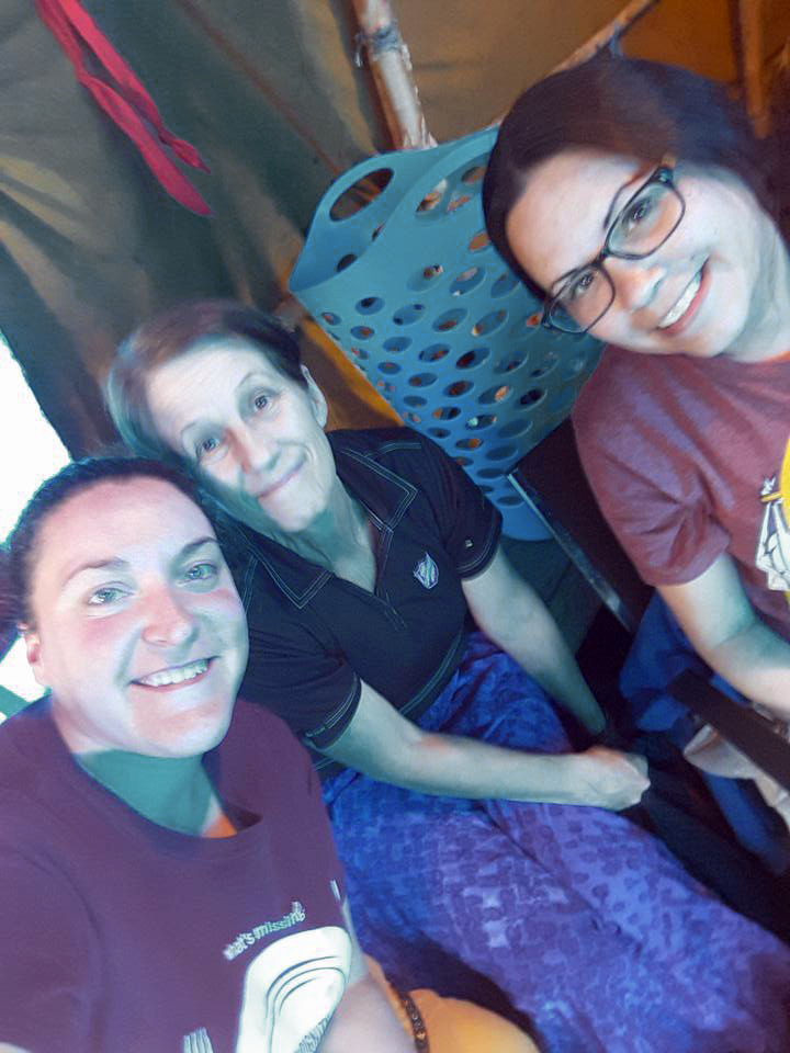 Salvation Army personnel in a sweat lodge in Wapekeka