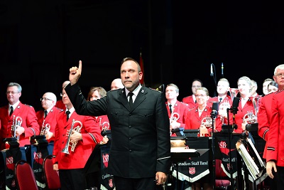 BM John Lam with the Canadian Staff Band